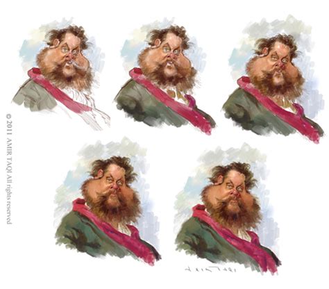 Modest Mussorgsky By Ilya Repin By Amir Taqi Famous People Cartoon