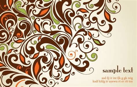 Floral Background Classical Curves Ornament Eps Vector Uidownload