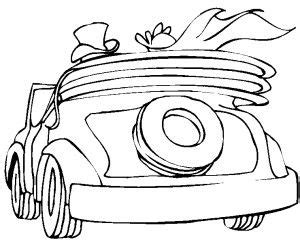 Auto gratis windowcolor bild zum ausdrucken. Hochzeitsauto-Cabrio Ausmalbild & Malvorlage (Auto ...