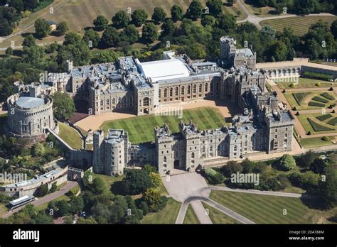 Aerial View Of Windsor Castle Stock Photo Alamy