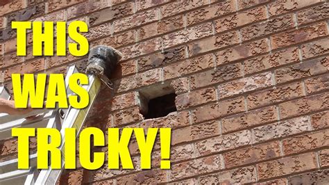 Fixing A Hole In A Brick Wall Youtube