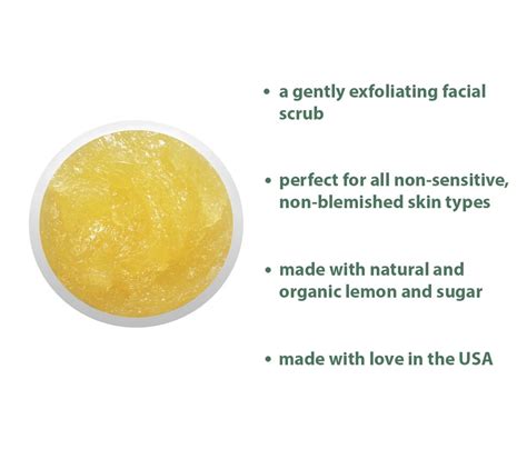 Private Label 100 Natural Brightening Exfoliating Lemon Face Scrub