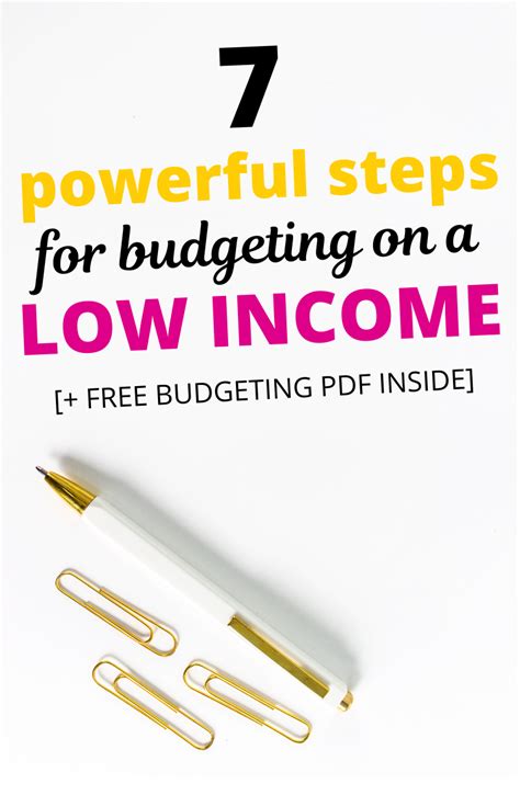 7 Powerful Steps For Budgeting On A Low Income Free Budgeting