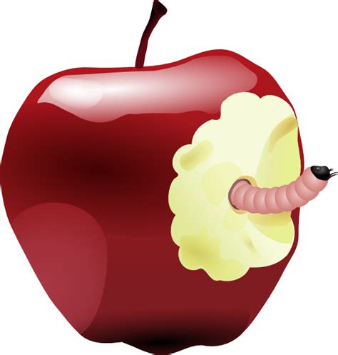 Apple With Worm Clip Art 113139 Free Svg Download 4 Vector