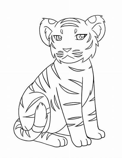 Tiger Coloring Cub Pages Today Mood