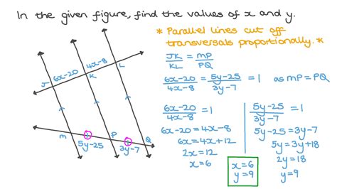 Question Video Finding The Lengths Of Sides Using The Properties Of Parallel Lines Nagwa