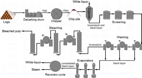 Process Diagram Of The Pulp And Paper Industry Lignocellulose Stream