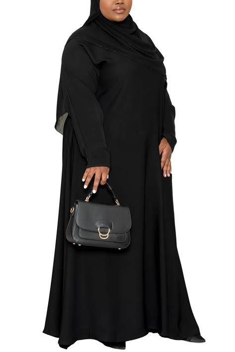 Madison Abaya In Black Curvy With Pockets Al Shams Abayas