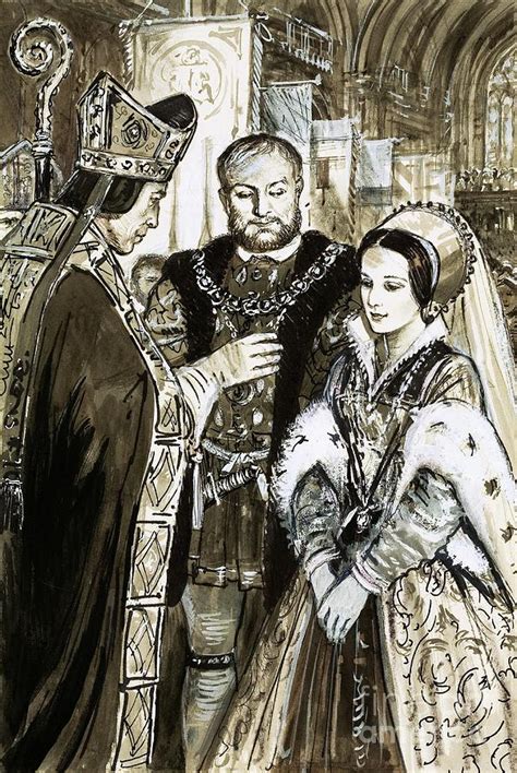 Marriage Of Henry Viii And Anne Boleyn Painting By Cl Doughty Fine