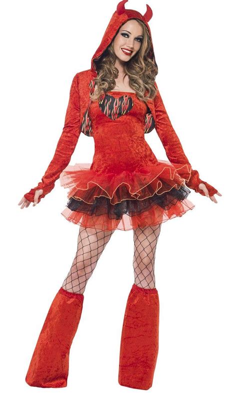 Red Tutu Devil Halloween Costume Womens Sexy Red Devil Costume