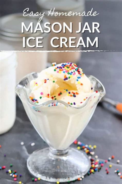 Mason Jar Ice Cream Easy Recipe Flavors Creative Ramblings