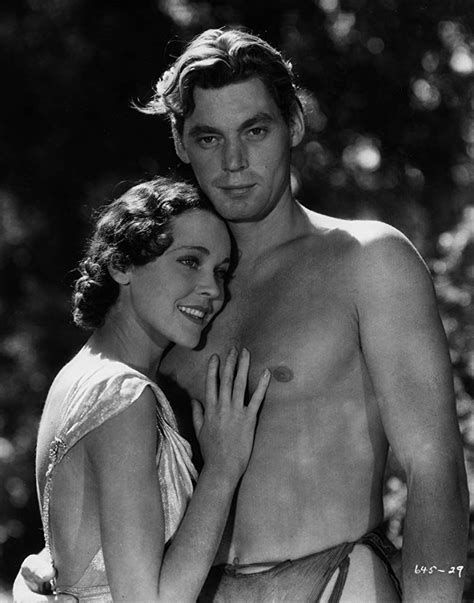 Maureen O Sullivan And Johnny Weissmuller In Tarzan The Ape Man
