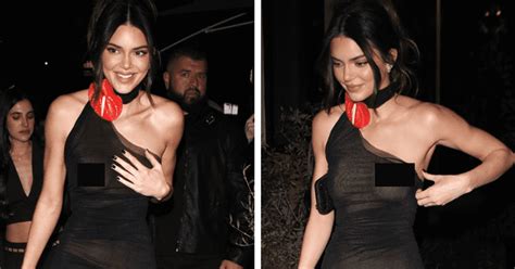 Kendall Jenner Frees The Nipple Under Sheer Black Dress For Lori Harvey S Star Studded