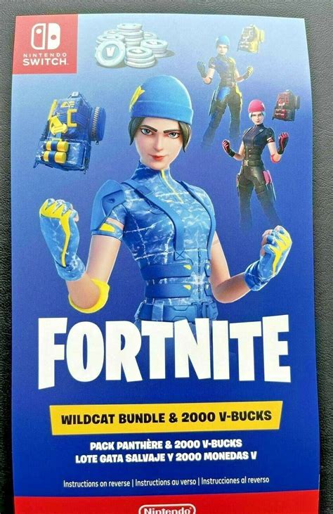 🎮 Fortnite Wildcat Bundle Card For The Nintendo Switch Console Lite
