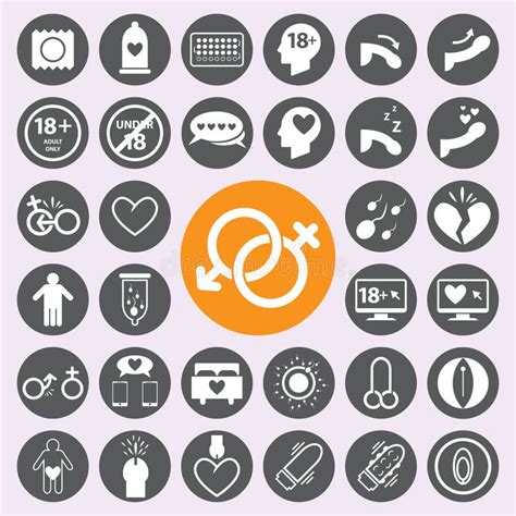 Sex Icon Set Stock Vector Illustration Of Pictures Line