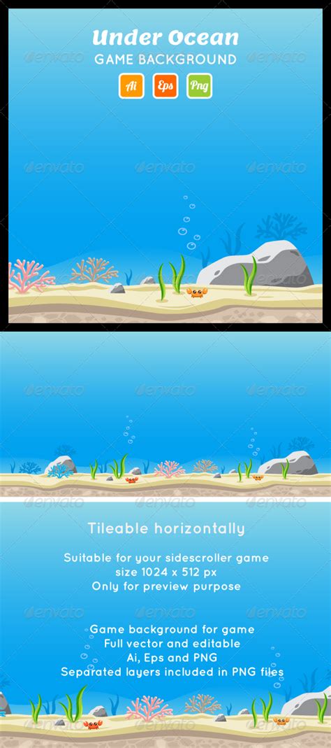 Under Ocean Game Background Graphicriver