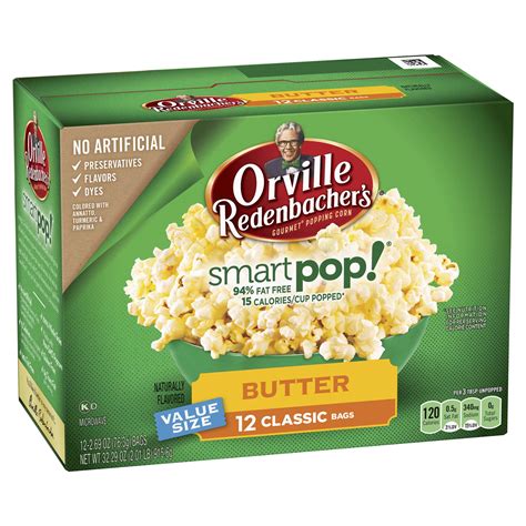 Orville Redenbachers Smart Pop Butter Microwave Popcorn 12 Count