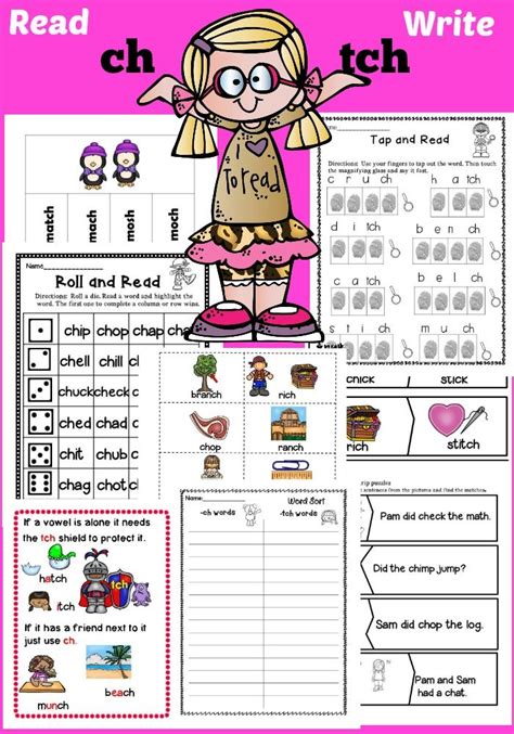 Orton Gillingham Digraph Ch And Tch Worksheets And Activities Rti