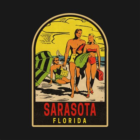 Vintage Sarasota Florida Travel Decal Sarasota Florida T Shirt