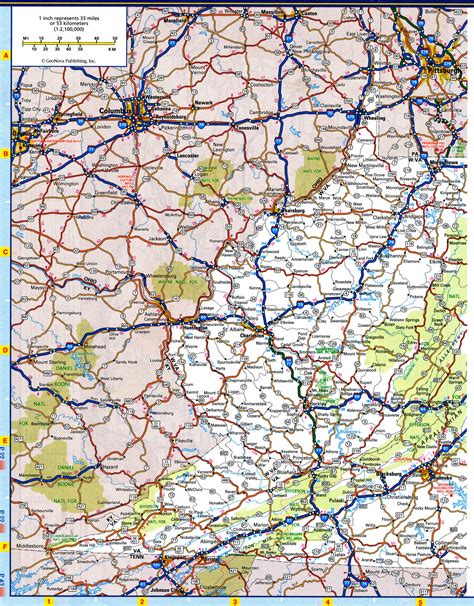 Map Of West Virginia Roads And Highways Free Printable Road Map Of West