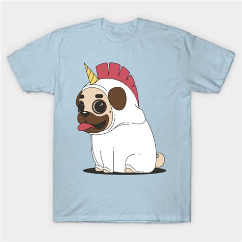 Cute Pug Unicorn Pug T Shirt Teepublic