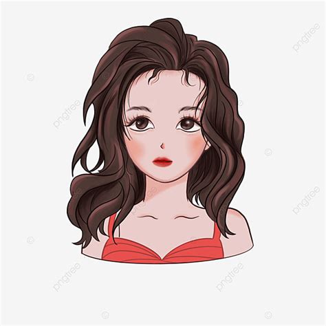 smiling girl clipart curly hair