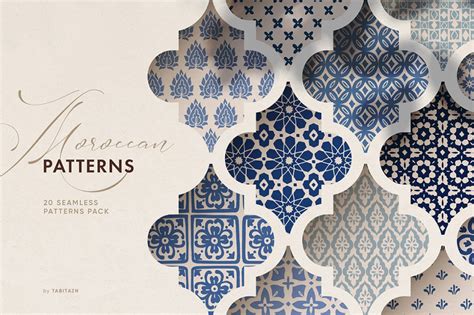 Islamic Moroccan Seamless Patterns Design Cuts