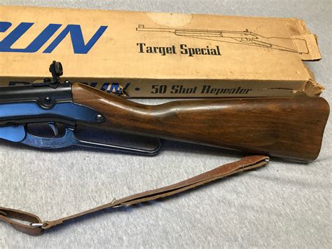 Working Vintage Daisy Heddon Model Bb Gun Air Rifle W Sling In Box