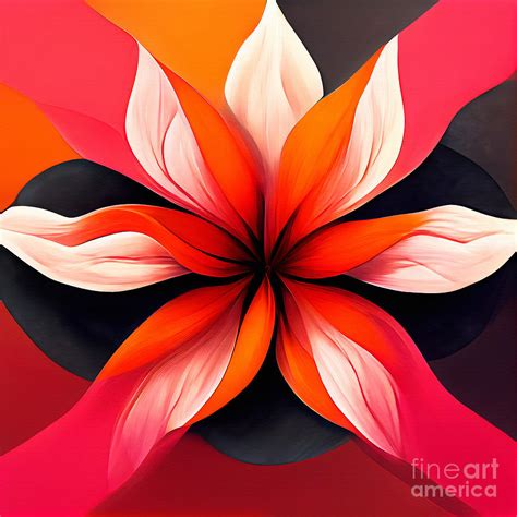 Pink Orange Bloom Painting By Jirka Svetlik Fine Art America