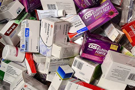 Packaging Of Many Kinds Of Medicines Editorial Stock Photo Image Of