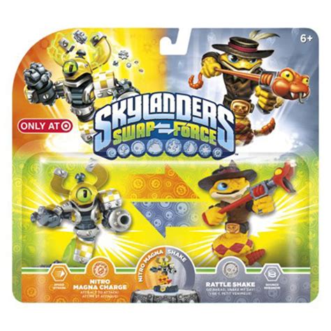 Skylanders Swap Force Nitro Magna Charge And Rattle Shake Double Pack