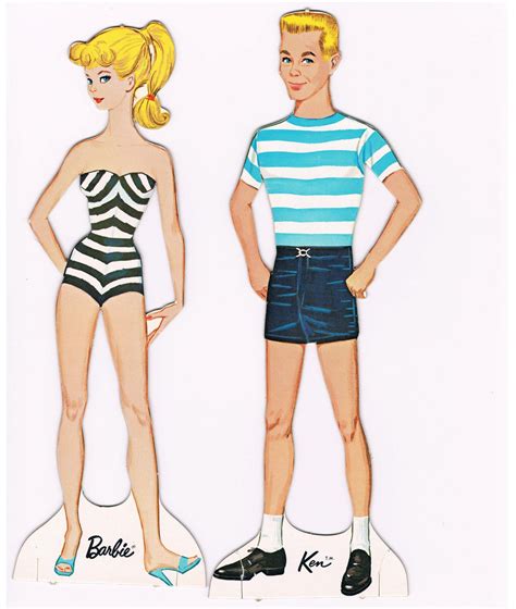 Vintage 1962 Barbie And Ken Paper Doll Set Etsy Doll Sets Barbie And
