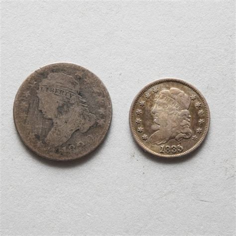 1820 Capped Bust 10 Cent And 1835 Capped Bust 5 Cent Coin Ebth
