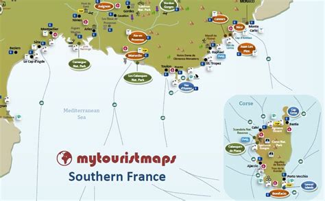 Tourist Map Of Southern France Tourist Map