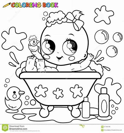 Coloring Bath Taking Bagno Pagina Che Prende