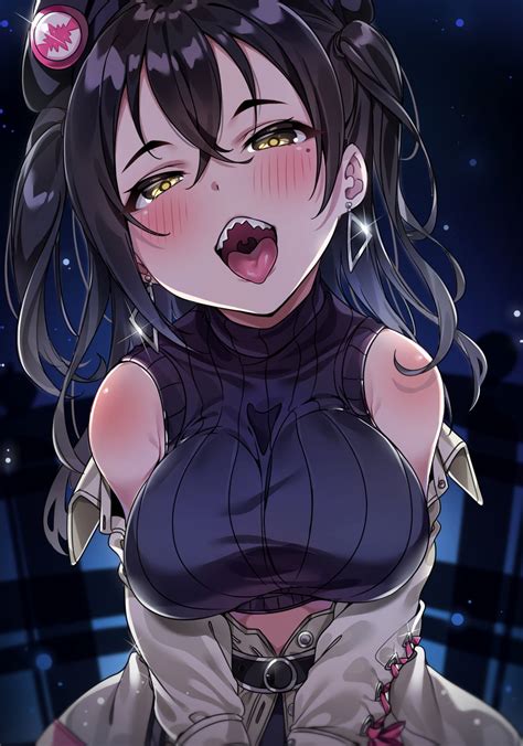 Free Download Hd Wallpaper Anime Girls Open Mouth Yellow Eyes Tongue Out Ahegao