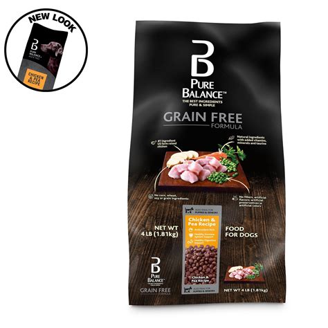 Pure Balance Grain Free Chicken And Pea Recipe Dry Dog Food 4 Lb