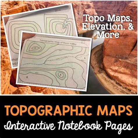 Topographic Maps Templates For Science Interactive Notebooks These