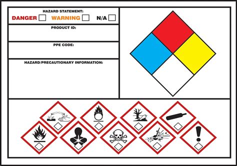 GHS NFPA Secondary Label LZN122PS2