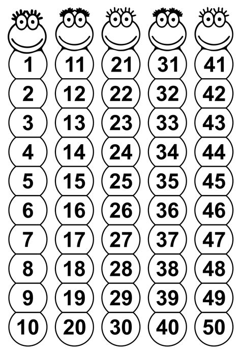Number Flashcards 1 50 Printable Free Number Cards 3 Levels This