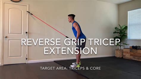 Reverse Grip Tricep Extension Using Resistance Bands Youtube