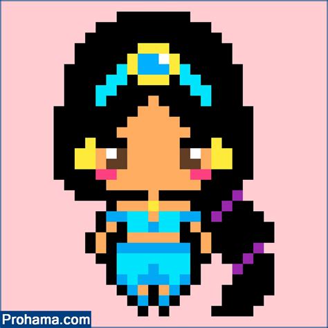 Jasmine Pixel Art Aladdin Pixel Art Disney Pixel Art