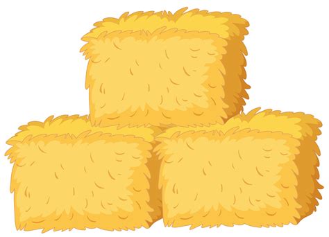 Bales Of Straw On White Background 295348 Vector Art At Vecteezy