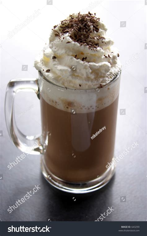 Mocha Cappuccino Whipped Cream Chocolate Powder Stock Photo 643290