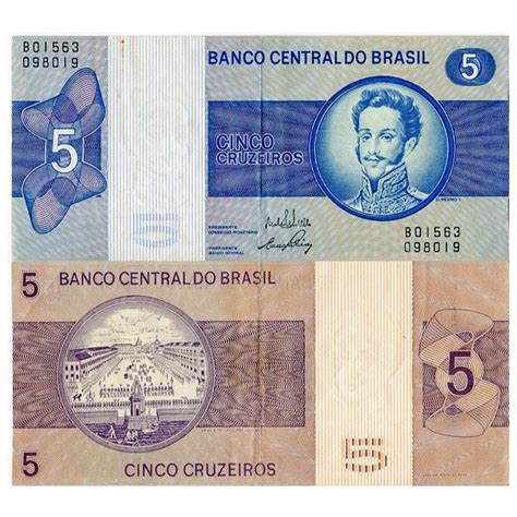Nd 1970 80 Banknote Brazil 5 Cruzeiros D Pedro I P192b Vf Mynumi