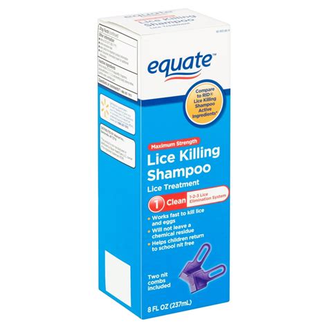 Equate Lice Killing Shampoo Step 1 Lice Treatment For Kids And Adults