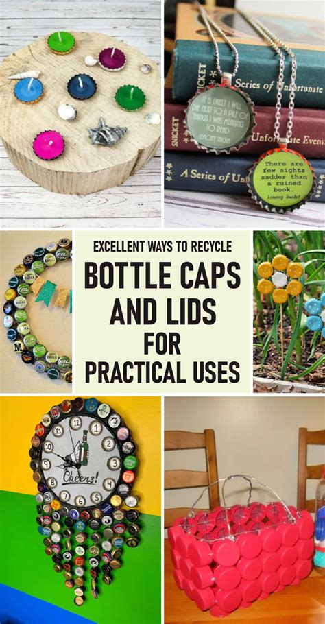 Excellent Ways To Recycle Bottle Caps And Lids For Practical Uses