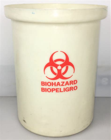 Used Nalgene Biohazardous Waste Container L Gallon