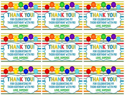 Colorful Thank You Tags Colorful T Tags Thank You Tags Etsy