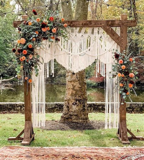 Handmade Macrame Wedding Backdrop Macrame Wedding Arch Arbor Etsy